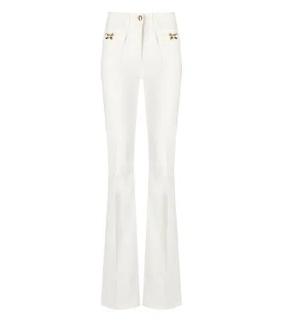 ELISABETTA FRANCHI IVORY COTTON JEANS