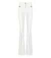 Elisabetta Franchi Ivory Cotton Jeans In Multi