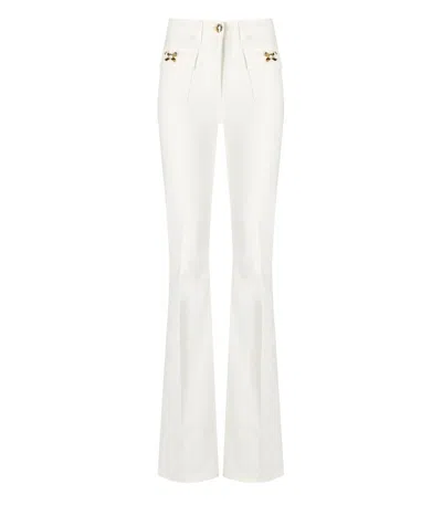 ELISABETTA FRANCHI IVORY COTTON JEANS