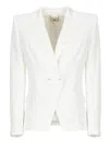 Elisabetta Franchi Ivory Crepe Blazer