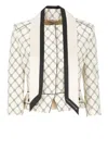 Elisabetta Franchi Ivory Crepe Jacket In Neutrals