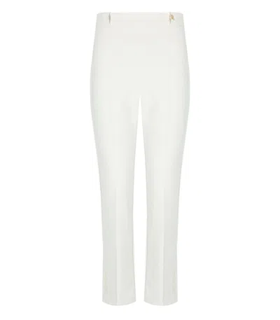 Elisabetta Franchi Ivory Flare Pants In White