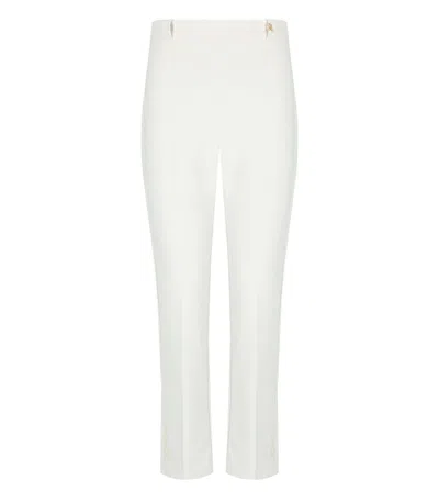 Elisabetta Franchi Ivory Flare Pants In White
