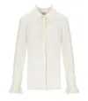 Elisabetta Franchi Ivory Georgette Shirt