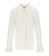 Elisabetta Franchi Ivory Georgette Shirt In Multi