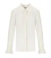 Elisabetta Franchi Ivory Georgette Shirt In White