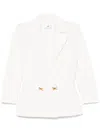 Elisabetta Franchi Ivory Jacket With Deep V-neckline In White