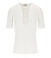 Elisabetta Franchi Ivory Knitted Top In Neutral