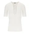 Elisabetta Franchi Ivory Knitted Top In Multi