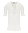 Elisabetta Franchi Ivory Knitted Top In White