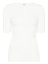 Elisabetta Franchi White Top With Lace-up Detail