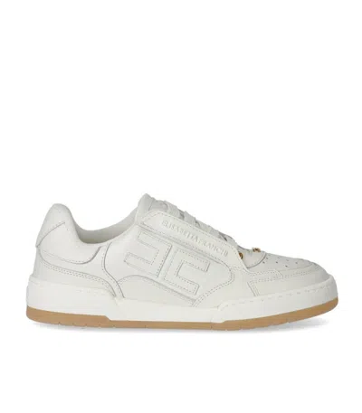 Elisabetta Franchi Ivory Leather Sneaker
