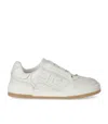 Elisabetta Franchi Ivory Leather Sneaker In White