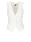Elisabetta Franchi Sleeveless V-neck Bow Detail Jacket