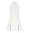 Elisabetta Franchi Mini Dress With Pleated Skirt And Logo Detail
