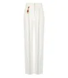 Elisabetta Franchi Ivory Pants With Charms In White