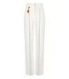 Elisabetta Franchi Ivory Pants With Charms In White