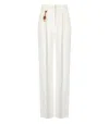 Elisabetta Franchi Ivory Pants With Charms In White