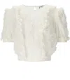 Elisabetta Franchi Ivory Ruffled Top