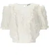 Elisabetta Franchi Ivory Ruffled Top
