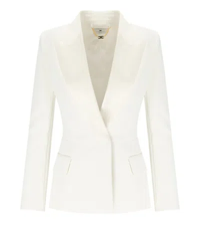 Elisabetta Franchi Peak-lapels Single-breasted Blazer In White