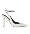 Elisabetta Franchi Ivory Slingback Pump In White