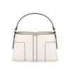 Elisabetta Franchi Ivory Small Handbag In Neutrals