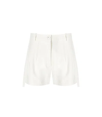 Elisabetta Franchi Ivory Smoking Shorts In White