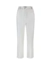 Elisabetta Franchi Ivory Smoking Trouser In White