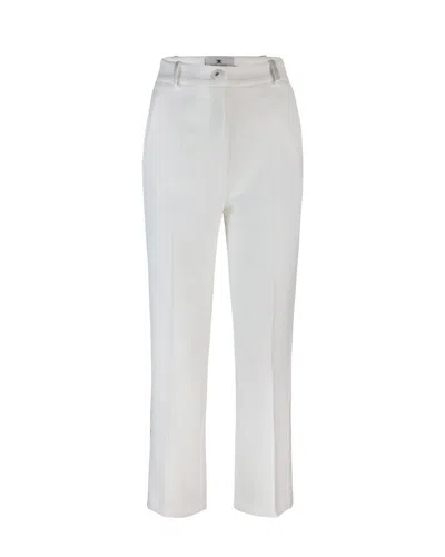 Elisabetta Franchi Ivory Smoking Trouser In White