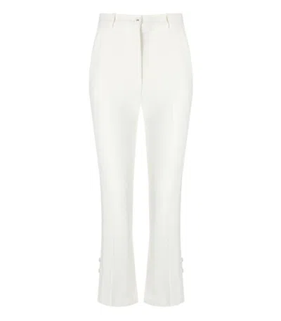 Elisabetta Franchi Ivory Smoking Trouser In White