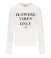 Elisabetta Franchi Ivory Sweatshirt With Logo Lettering In White