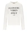 Elisabetta Franchi Ivory Sweatshirt With Logo Lettering