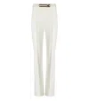 Elisabetta Franchi Ivory Trousers With Belt