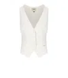 Elisabetta Franchi Ivory Vest In White