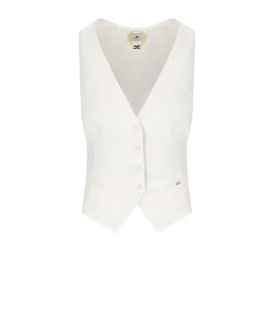 ELISABETTA FRANCHI IVORY VEST
