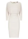Elisabetta Franchi Dress In Lurex Viscose Fabric In Neutrals