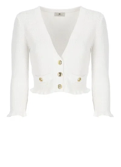 ELISABETTA FRANCHI ELISABETTA FRANCHI IVORY VISCOSE SWEATER