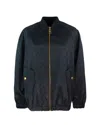 Elisabetta Franchi Bomber In Giubbino Tecnico Jaquard In Black
