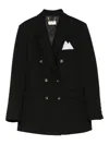 Elisabetta Franchi Cotton Gabardine Blazer With Breast Pocket Clothing In Black