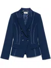Elisabetta Franchi Essential Jacket In Blue