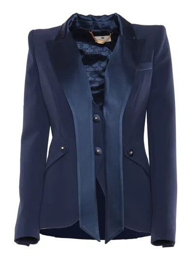 Elisabetta Franchi Jacket In Blue