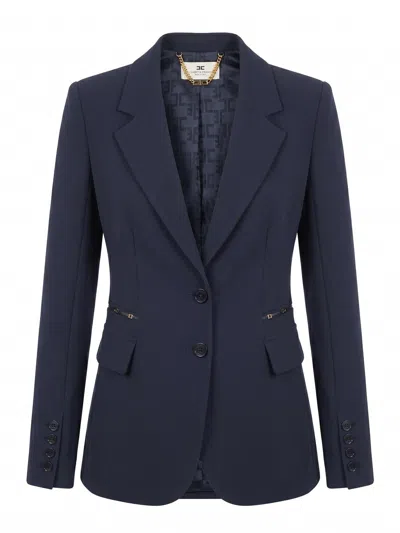 Elisabetta Franchi Jacket In Blue