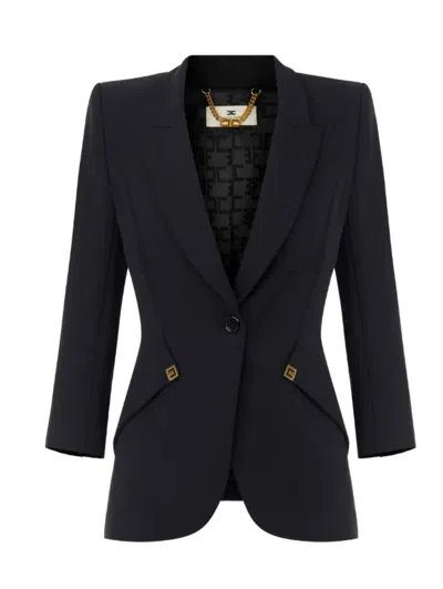 Elisabetta Franchi Jacket In Blue