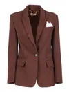 Elisabetta Franchi Jacket In Brown
