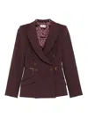 Elisabetta Franchi Blazer - Rojo Oscuro In Brown