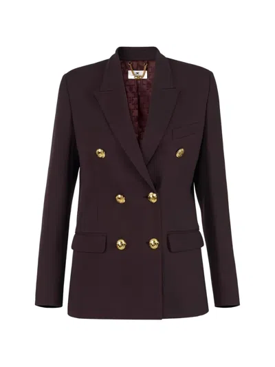 Elisabetta Franchi Jacket In Brown