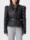 Elisabetta Franchi Piumino In Tessuto Vela Con Baschina Nero In Black