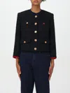 Elisabetta Franchi Cropped Tweed Jacket In Schwarz