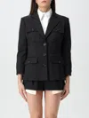 Elisabetta Franchi Jacket  Woman Color Black In Schwarz